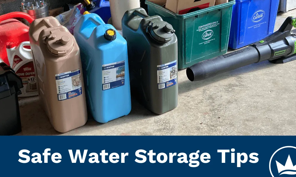 Scepter 5-gallon water storage container with dispensing spout